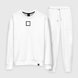 Костюм хлопковый женский Игра в кальмара квадрат белая, цвет: белый