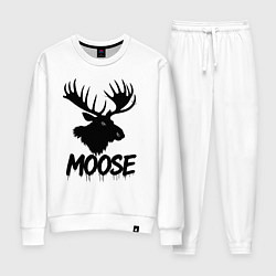 Женский костюм Черный лось с рогами