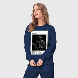 Костюм хлопковый женский Илия Топурия постер, цвет: тёмно-синий — фото 2