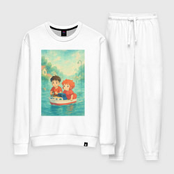 Костюм хлопковый женский Сцена из анимэ Рыбка Поньо, цвет: белый