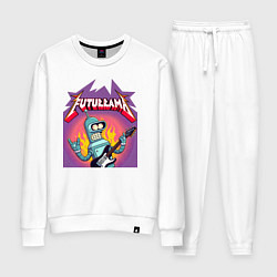 Костюм хлопковый женский Bender is the thrash metal guitarist of the band F, цвет: белый