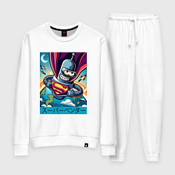 Костюм хлопковый женский Полёт Супер Бендера - коллаба, цвет: белый
