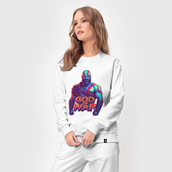 Костюм хлопковый женский God of war Кратос, цвет: белый — фото 2