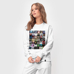 Костюм хлопковый женский Linkin Park - обложки, цвет: белый — фото 2