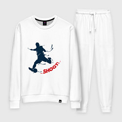 Костюм хлопковый женский Футболист, цвет: белый