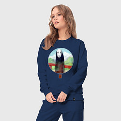 Костюм хлопковый женский Безликий - Унесенные призраками, цвет: тёмно-синий — фото 2
