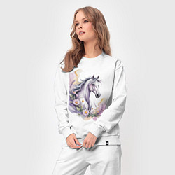 Костюм хлопковый женский Волшебное превращение, цвет: белый — фото 2