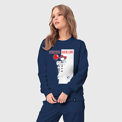 Костюм хлопковый женский Пеннивайз танцующий клоун, цвет: тёмно-синий — фото 2