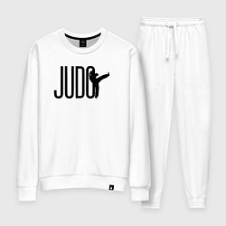 Костюм хлопковый женский Sport judo, цвет: белый