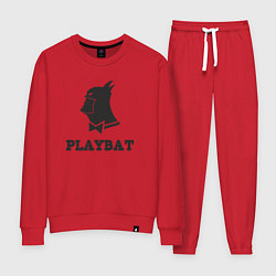 Костюм хлопковый женский Playbat, цвет: красный