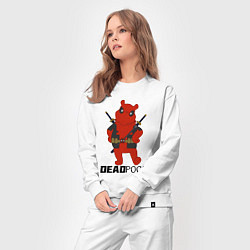 Костюм хлопковый женский Deadpooh, цвет: белый — фото 2