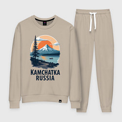 Костюм хлопковый женский Камчатка - закат, цвет: миндальный