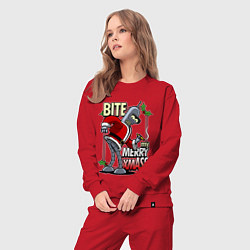 Костюм хлопковый женский Bender - bite my xmaas, цвет: красный — фото 2
