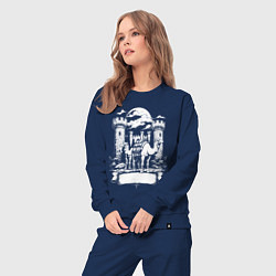 Костюм хлопковый женский Верблюды под луной у замка Челябинск, цвет: тёмно-синий — фото 2