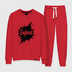 Костюм хлопковый женский Чернильная Англия, цвет: красный