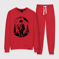 Костюм хлопковый женский Путешествие сквозь города аниме, цвет: красный