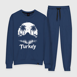 Костюм хлопковый женский Лунный силуэт Турции, цвет: тёмно-синий