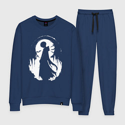 Костюм хлопковый женский Аниме гот, цвет: тёмно-синий