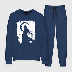 Костюм хлопковый женский Девушка гот аниме, цвет: тёмно-синий