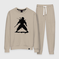 Костюм хлопковый женский Тень воина ниндзя, цвет: миндальный
