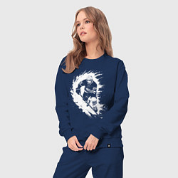 Костюм хлопковый женский Хоккеист граффити, цвет: тёмно-синий — фото 2