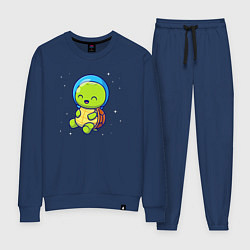 Костюм хлопковый женский Черепашка в космосе, цвет: тёмно-синий