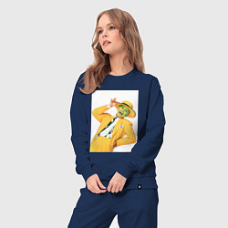 Костюм хлопковый женский Маска - Джим Керри, цвет: тёмно-синий — фото 2