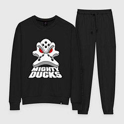Костюм хлопковый женский HC Anaheim Ducks, цвет: черный