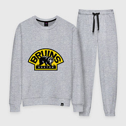 Костюм хлопковый женский HC Boston Bruins Label, цвет: меланж