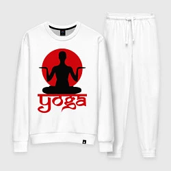 Костюм хлопковый женский Yoga: Meditation, цвет: белый