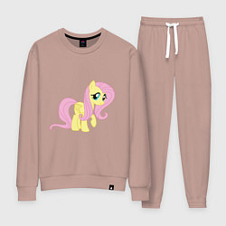 Костюм хлопковый женский Пони пегас Флаттершай, цвет: пыльно-розовый