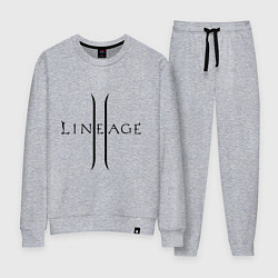 Костюм хлопковый женский Lineage logo, цвет: меланж