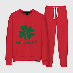 Костюм хлопковый женский Get lucky, цвет: красный