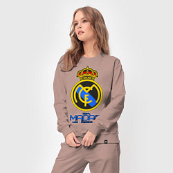 Костюм хлопковый женский Real Madrid, цвет: пыльно-розовый — фото 2