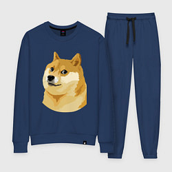 Костюм хлопковый женский Doge, цвет: тёмно-синий