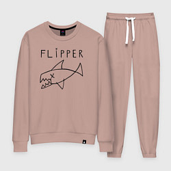 Костюм хлопковый женский Flipper, цвет: пыльно-розовый