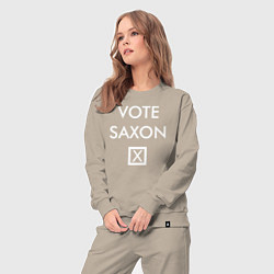 Костюм хлопковый женский Vote Saxon, цвет: миндальный — фото 2