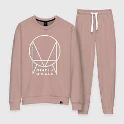 Костюм хлопковый женский OWSLA, цвет: пыльно-розовый