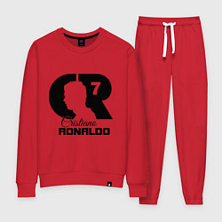 Костюм хлопковый женский CR Ronaldo 07, цвет: красный