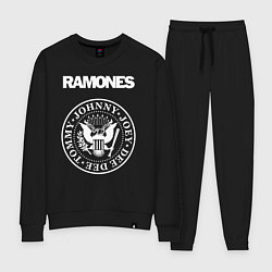 Костюм хлопковый женский Ramones, цвет: черный