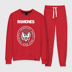 Костюм хлопковый женский Ramones, цвет: красный