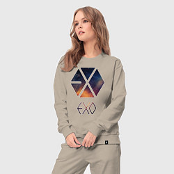 Костюм хлопковый женский EXO, цвет: миндальный — фото 2