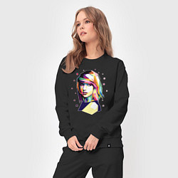 Костюм хлопковый женский Taylor Swift Art, цвет: черный — фото 2