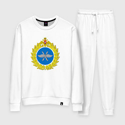 Костюм хлопковый женский Герб ВВС России, цвет: белый