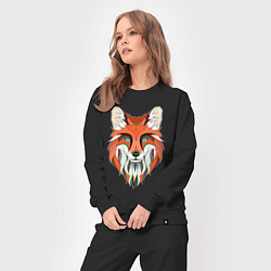 Костюм хлопковый женский Дизайнерская лиса, цвет: черный — фото 2