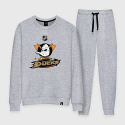 Костюм хлопковый женский NHL: Anaheim Ducks, цвет: меланж