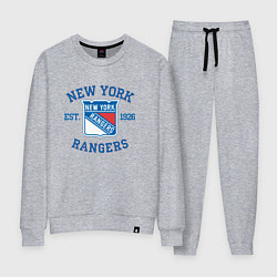Костюм хлопковый женский New York Rengers, цвет: меланж
