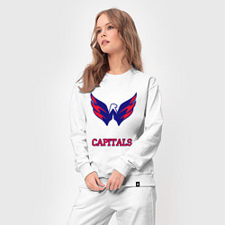 Костюм хлопковый женский Washington Capitals, цвет: белый — фото 2