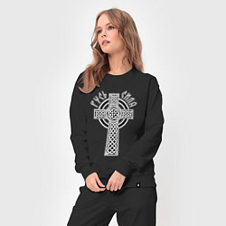 Костюм хлопковый женский Русь сила, цвет: черный — фото 2