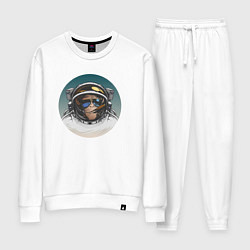 Костюм хлопковый женский Космонавт 6.6, цвет: белый